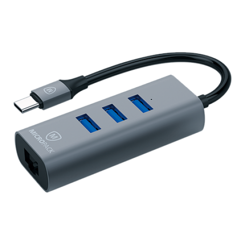 Micropack MDC-3AE USB-C to USB-A HUB with Ethernet